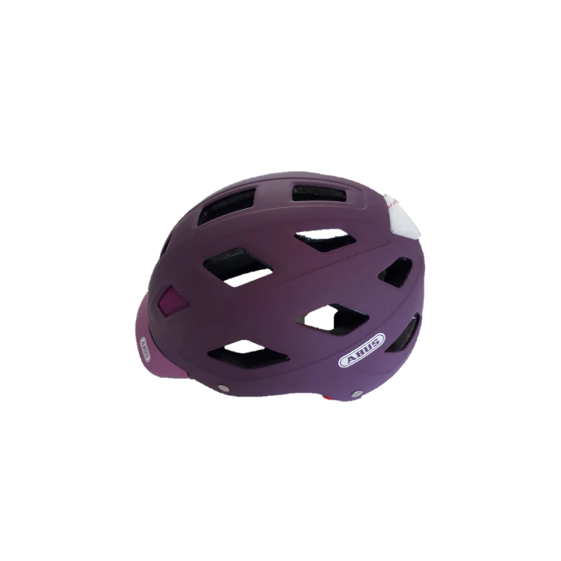 Casque Abus Hyban Vélo Mauve Avec éclairage Arrière 1 Casque Abus Hyban Vélo Mauve Avec éclairage Arrière